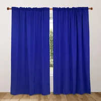 Cortina Lino Visillo Kitx2 Azul Rey