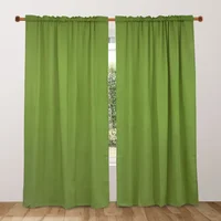 Cortina Lino Visillo Kitx2 Verde Limón