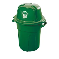 Caneca Plástica 100L Verde Orgánico Con Tapa