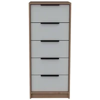 Cómoda Kaia Plus Miel Y Blanco 45Cm Con Cinco Cajones