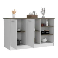 Isla De Cocina Ginger/Blanco + Bellota