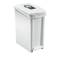 Caneca Plástica 10L Blanco Aprovechable Con Pedal