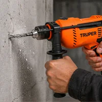 Taladro Percutor Eléctrico Truper 1/2 Pulgada Reversible 650 W 3100 RPM con Mango de Apoyo