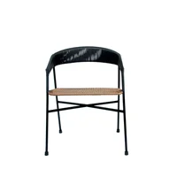 Silla Exterior 1 Pieza Fibra Sintética Errante Negro/Beige
