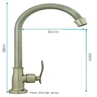 Llave Lavaplatos Base Crva Cuello G Set X 6 Unidades