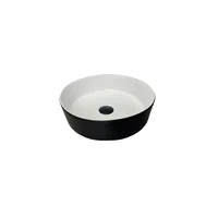 Lavamanos Tomine Eclipse Negro -Blanco Mate Redondo