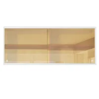 Mueble De Cocina Superior Glamy, Lux, Agata Y Reimis 1.20 Metros 2 Puertas Corredizas De Cristal Reflex - Blanco