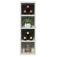 Alacena Porta Botellas 4 Nichos Madesa 20 Cm - Blanco