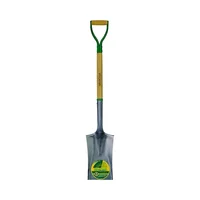 Pala Punta Cuadrada Para Jardín Mango De Madera 76.20 Cm