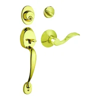 Manija de Puerta Schlage con Cerradura Mecánica y Diseño de Palanca Ondulada