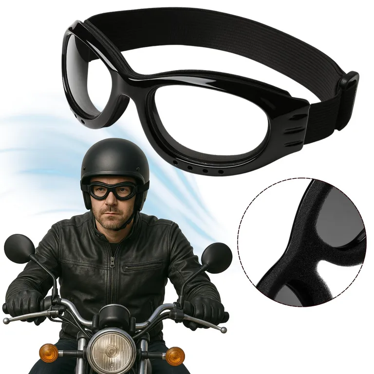 Gafas De Moto Cerradas Transparentes Antiniebla ¡Protección Contra Viento, Polvo Y Salpicaduras!