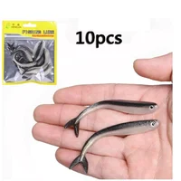 Señuelos De Silicona Para Pesca Realistas 8 Cm X 10 Unidades