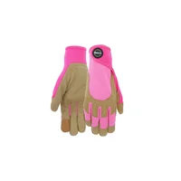 Guantes Miracle-Gro para Mujer en Cuero Sintético Rosa con Alta Destreza