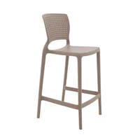 Silla Tramontina Safira Alta en Polipropileno y Fibra de Vidrio Taupe