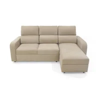 Sofá en L Bethel Tela 95x210x155 Taupe