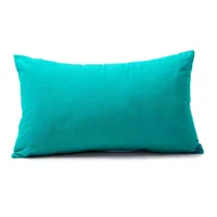 Cojín Almohada Algodón Media 70X10 Cm Turquesa