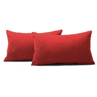 Kit X2 Funda para Cojín Almohada Tela 70x50 - Rojo