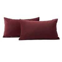 Kit X2 Funda para Cojín Almohada Tela 70x50 - Vinotinto