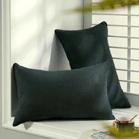 Kit X2 Funda para Cojín Almohada Tela 70x50 - Negro