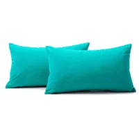 Kit X2 Funda para Cojín Almohada Tela 70x50 - Turquesa