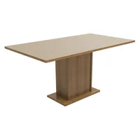 Mesa de Comedor Rectangular 5275 Tapa de Madera Marrón/crema