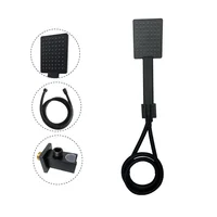 Set Ducha De Mano Elite Teleducha Negro Mate 3 Pzas.