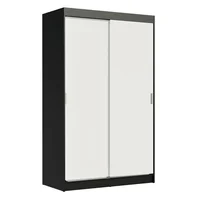 Closet Tokio 218X109X54 2 Puertas Negro Blanco