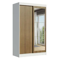 Closet Tokio 218X109X54 2 Puertas  Espejo Blanco Rustico