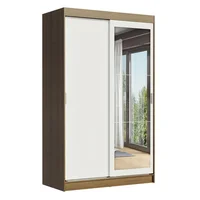 Closet Tokio 218X109X54 2 Puertas Espejo Rustico Blanco