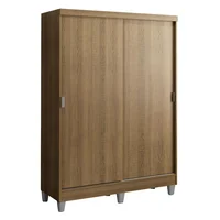 Closet Luke 183X120X53 2 Puertas Marrón Con Pies