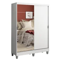 Closet Luke 183X120X53 2 Puertas Espejo Blanco/Pies