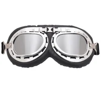 Gafas Patineta Scooter A Prueba De Viento Vintage Acolchada Negro
