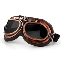 Gafas Patineta Scooter A Prueba De Viento Vintage Acolchada Bronce