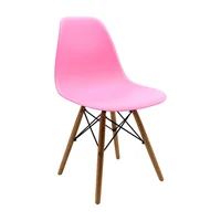 Silla Eames Patas en Madera 80.5X46.5X42 Rosa Set X 12 Unidades