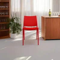 Silla Cafetería Classic Rojo Set X 4 Unidades