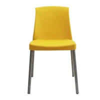 Silla Cafetería sin Brazos Amarillo Set X 4 Unidades