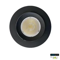 Bala LED Ojo de Buey Inclinable 5 Vatios Negra Luz Cálida