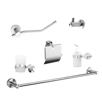Accesorio x 6 Piezas Acero Inox 304 Satinado Base Redondo