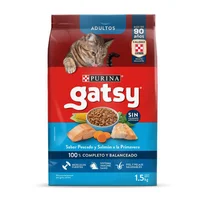 Comida Seca Para Gato Adulto Gatsy Pescado Y Salmón 1.5kg