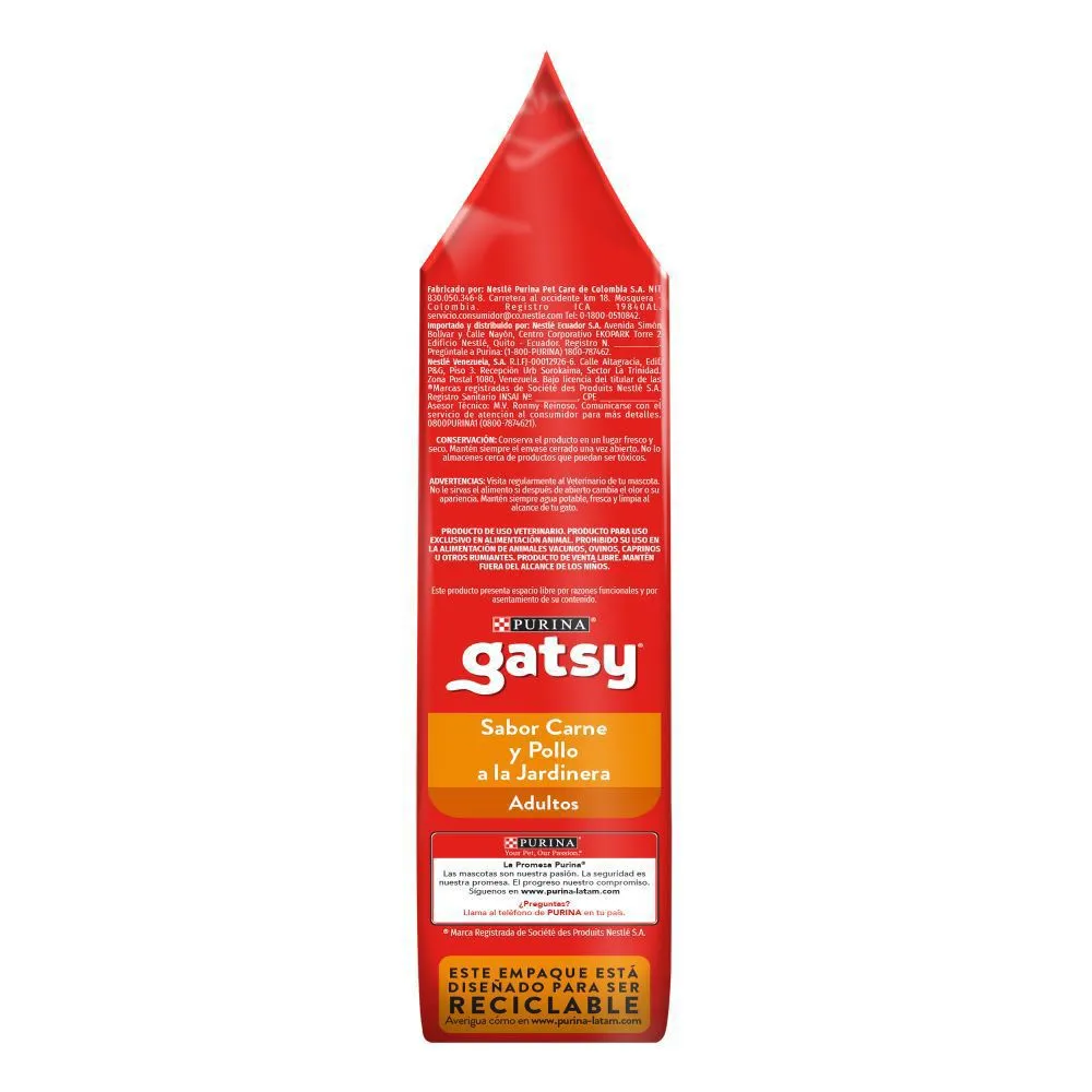 Comida Seca Para Gato Adulto Gatsy Pollo Y Carne 500g 3