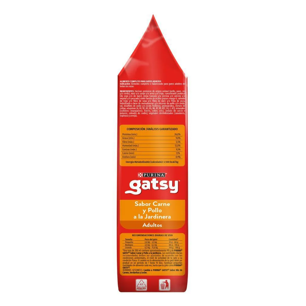 Comida Seca Para Gato Adulto Gatsy Pollo Y Carne 500g 4