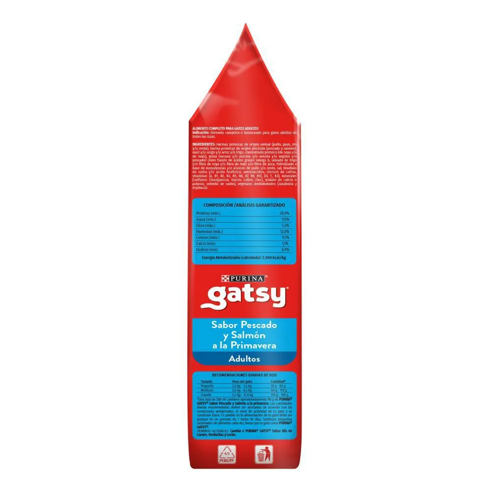 Comida Seca Para Gato Adulto Gatsy Pescado Y Salmón 500g 3