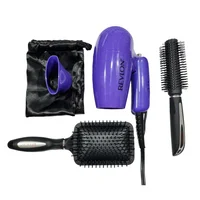 Revlon Set de Viaje - Secadora + 2 Cepillos Purpura