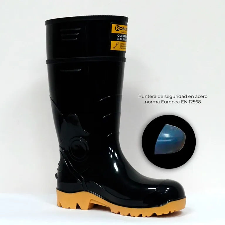 Bota Pvc Negro Guerrera Agua T/36 Robusta Paq x 5 Pares DQ | Falabella ...
