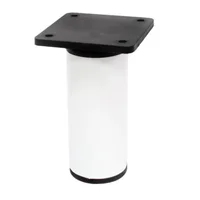 Pata Acero Blanco 100 mm Diámetro 42 mm con Nivelador Superior 795