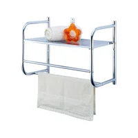 Estante de Pared Cromado Con Estante Metálico