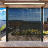 Persiana Enrollable Screen Para Exteriores 200x220cm Café