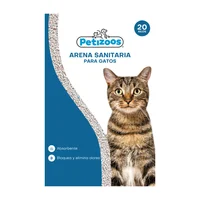 Arena Sanitaria  Gato Aglomerante Absorbente Bentonita Petizoos Económica  20 kg