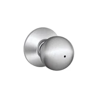 Pomo Tirador para Puerta de Baños Cromo Satinado