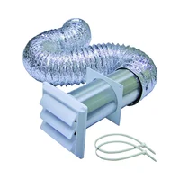 Juego de ventilación para secadora de plástico blanco 10.16 cm x 2.43 m